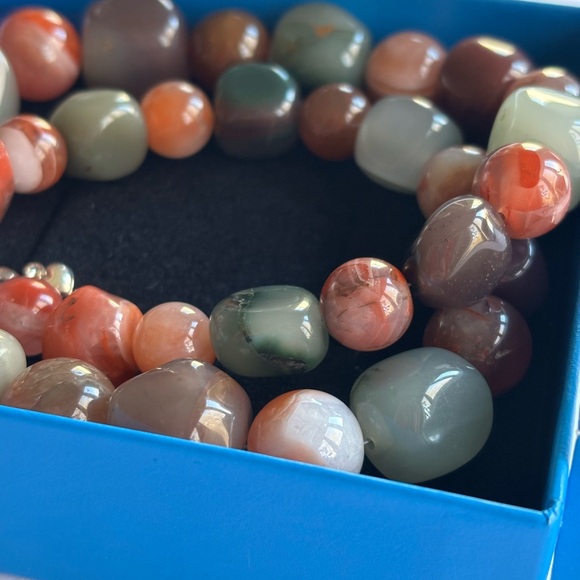 Jay King Mine Finds Carnelian and Agate Chunky Beaded Necklace - Picture 4 of 7